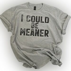 Gildan Gray “I COULD BE MEANER” T-Shirt